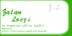 zalan loczi business card